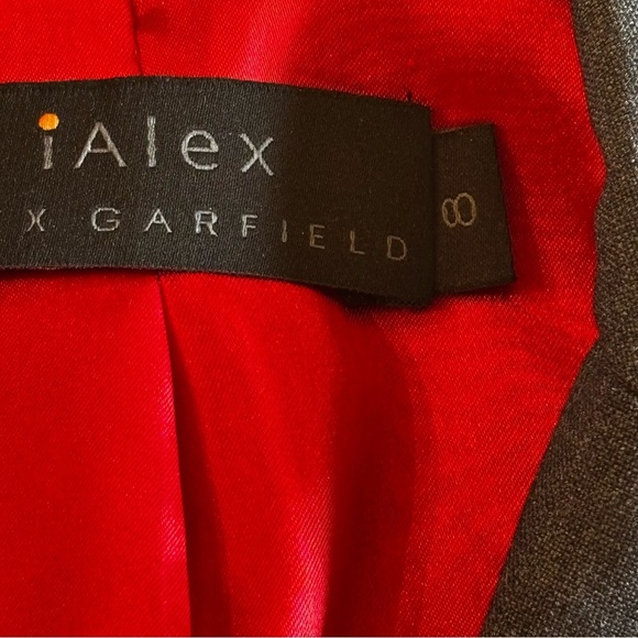 iAlex Alex Garfield 8 gray button front office career blazer suit, jacket - Picture 2 of 12